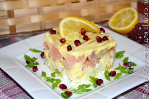 Салат слоеный с сердцем свиным. Рецепт слоеного салата с грибами 19 Салат слоеный с сердцем свиным. Рецепт слоеного салата с грибами 19