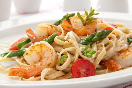 Паста в мультиварке с креветками. Паста с морепродуктами в сливочном соусе 01