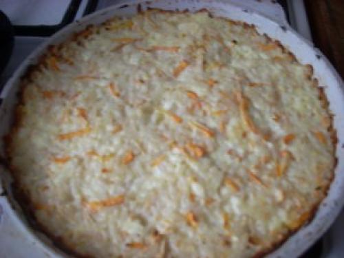 Из остатков молочной рисовой каши. Запеканка рисовая особенная