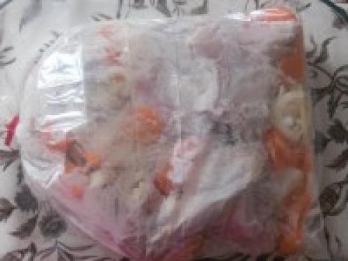 Кролик с рисом в рукаве. Процесс приготовления: