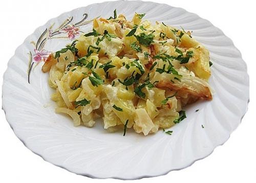 Картошка жареная с сыром и яйцом. Жареная картошка с яйцом 28