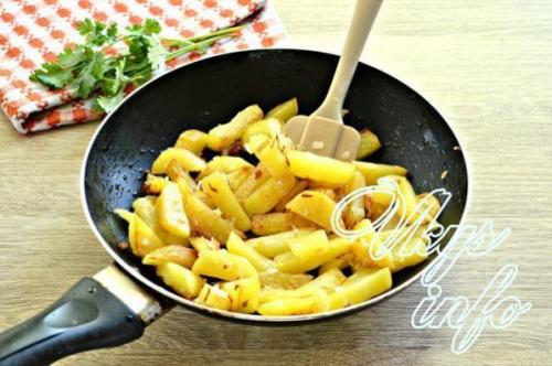 Картошка жареная с сыром и яйцом. Жареная картошка с яйцом 47