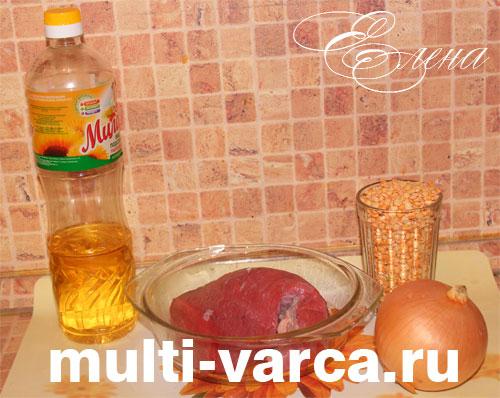 Гороховая каша с говядиной. Тушеный колотый горох с мясом 01 Гороховая каша с говядиной. Тушеный колотый горох с мясом 01