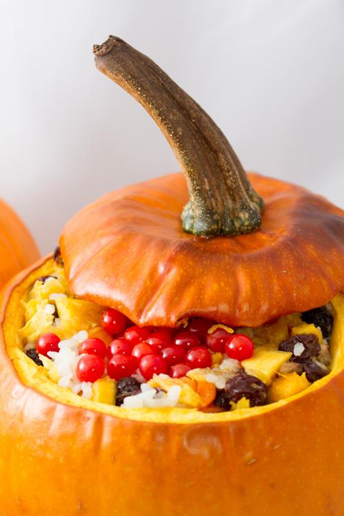 Тыква в духовке целиком фаршированная рисом. Фаршированная тыква