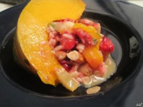 Тыква фаршированная рисом и овощами. Тыква, фаршированная рисом