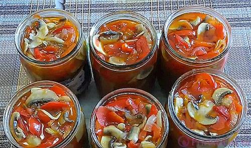 Шампиньоны с перцем болгарским. #1 Алена 11