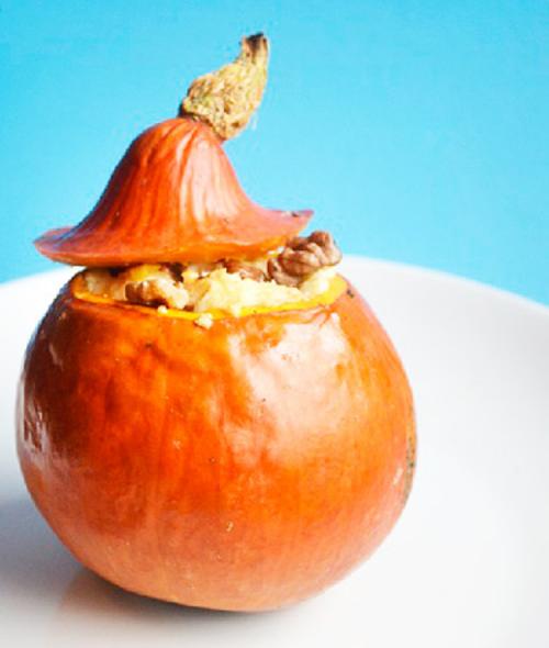 Тыква в духовке целиком фаршированная рисом. Фаршированная тыква