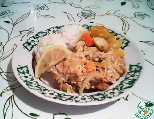 Тушеный лосось с овощами. Лосось по-монастырски 25