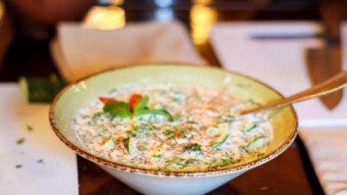 Суп из мацони с рисом и зеленью. Грузинский суп с мацони. Рецепт 41 Суп из мацони с рисом и зеленью. Грузинский суп с мацони. Рецепт 41