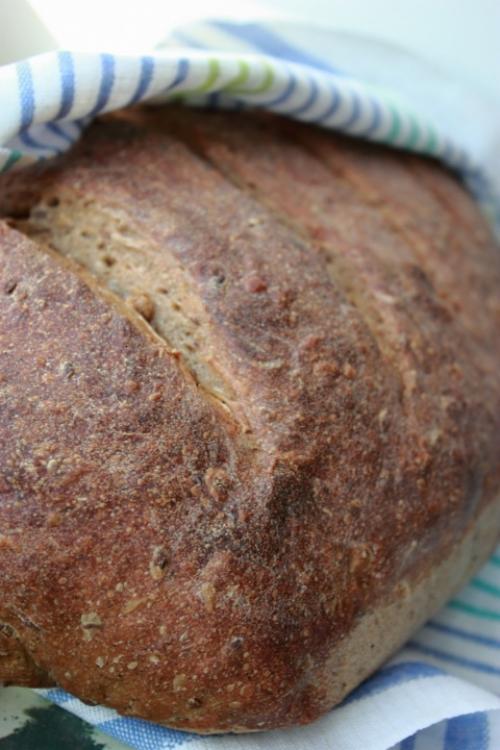 Пшеничный хлеб на закваске с солодом. Пшеничный хлеб с солодом ( на закваске )