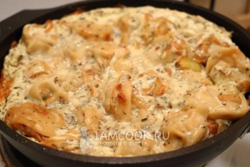 Пельмени жареные с яйцом рецепт. 