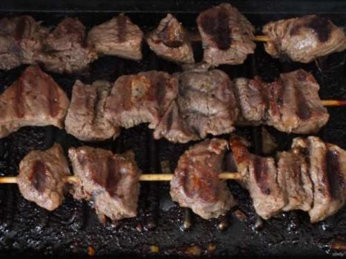 Шашлык в электрогриле на шпажках. Шашлык из свинины на гриле (видео) 08
