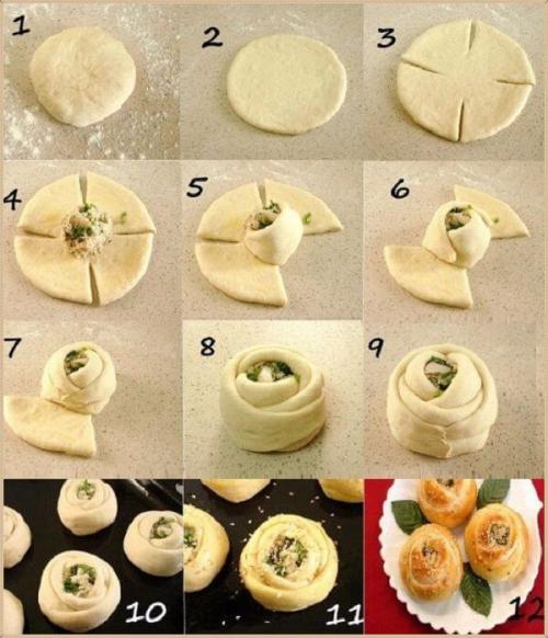 Как сделать косичку из теста на пирог. Красивые булочки