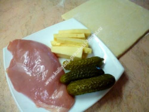 Пирог косичка из слоеного теста. Пирог из слоеного теста с курицей