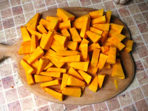 Тыква с чесноком тушеная. 04