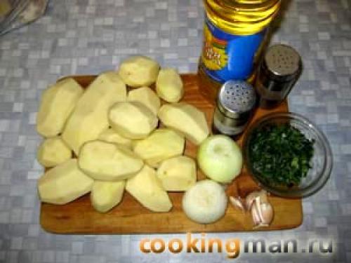 Как пожарить картошку в казане. 01