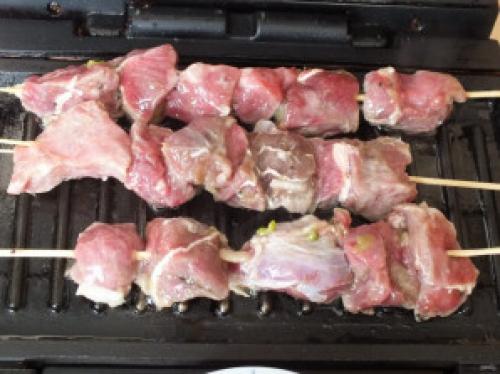 Шашлык на гриле на шпажках. Куриные шашлычки на гриле 11