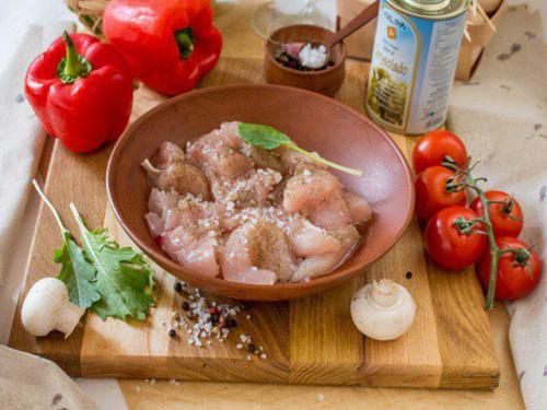 Шашлык из курицы в духовке на решетке. Куриные шашлычки, запеченные в духовке с овощами