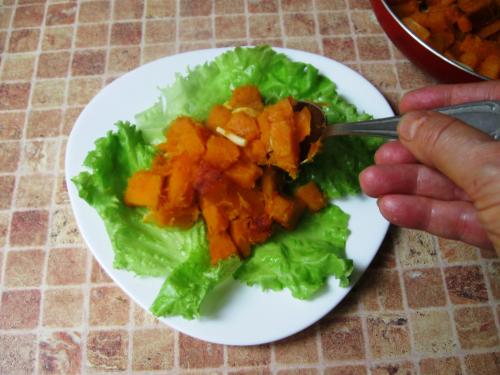 Тыква с чесноком тушеная. 10