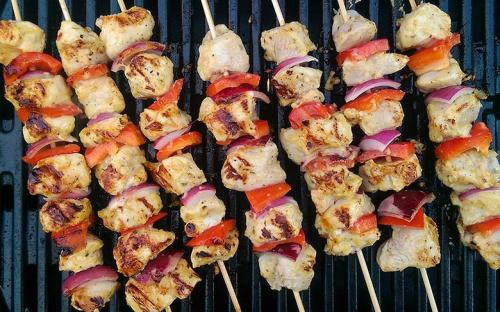 Шашлык в электрогриле. Куриные шашлычки на гриле