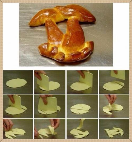 Как сделать косичку из теста на пирог. Красивые булочки