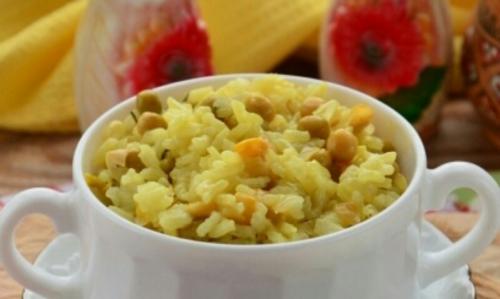 Ризотто с кукурузой и горошком. Вкуснейшее ризотто с кукурузой и горошком