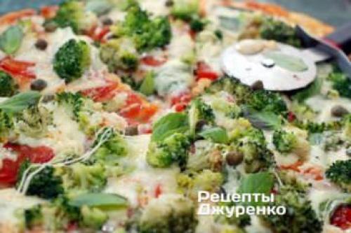 Пицца с курицей и брокколи рецепт. Пицца с брокколи и курицей 25