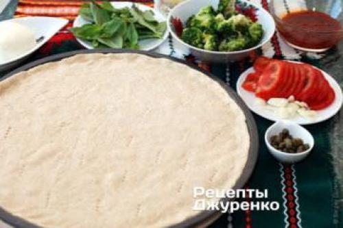 Пицца с курицей и брокколи рецепт. Пицца с брокколи и курицей 15