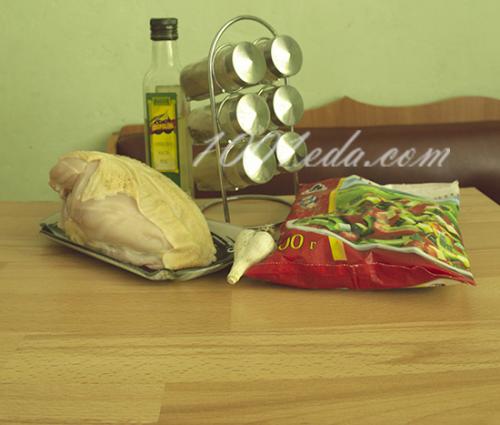 Замороженные овощи с курицей в духовке. Куриная грудка, запеченная в духовке на овощной подушке: пошагово с фото 01