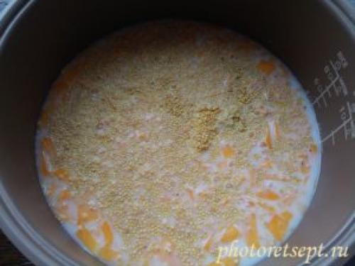 Каша пшённая с тыквой в мультиварке рецепт. 