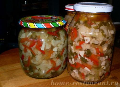 Домашние заготовки на зиму из цветной капусты.