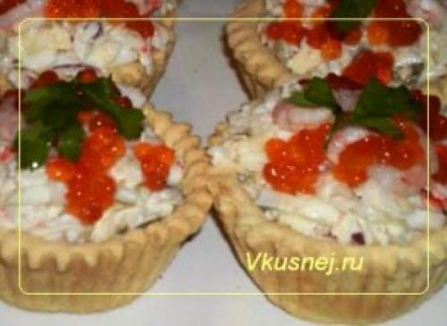 Вкусные тарталетки с морепродуктами рецепт. Тарталетки с морепродуктами