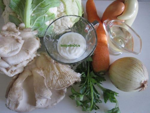 Маринованная цветная КАПУСТА с грибами. Цветная КАПУСТА с грибами