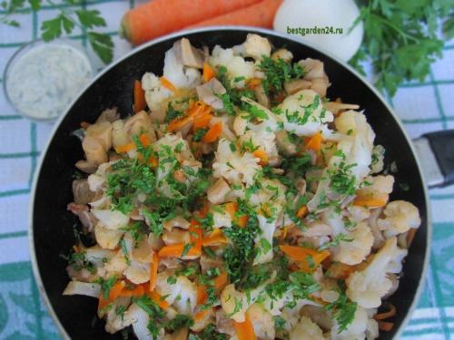 Маринованная цветная КАПУСТА с грибами. Цветная КАПУСТА с грибами