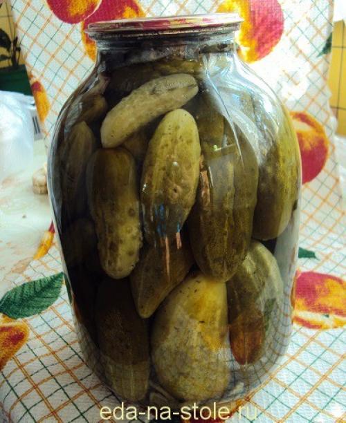 Маринованные огурцы без стерилизации на трехлитровую банку. Маринованные огурцы без стерилизации