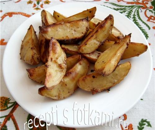 Картошка в духовке на бумаге. Картофель по-деревенски в духовке