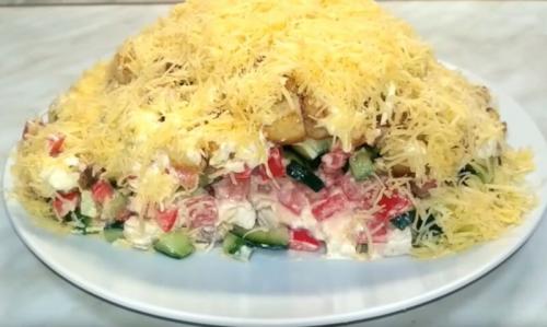 Рецепт салат Цезарь с курицей и грибами. Салат Цезарь с курицей и грибами 09 Рецепт салат Цезарь с курицей и грибами. Салат Цезарь с курицей и грибами 09