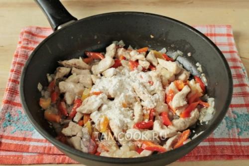 Куриное фрикасе с рисом и овощами. Пошаговый рецепт с фото