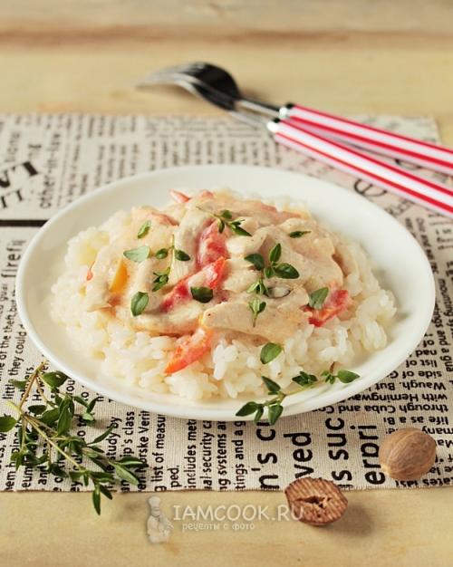 Куриное фрикасе с рисом и овощами. Пошаговый рецепт с фото