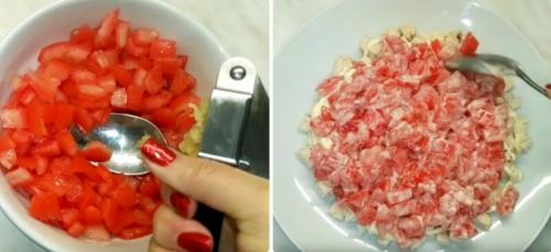 Рецепт салат Цезарь с курицей и грибами. Салат Цезарь с курицей и грибами 05 Рецепт салат Цезарь с курицей и грибами. Салат Цезарь с курицей и грибами 05