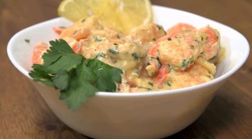 Морепродукты в сливочном соусе с рисом. Ингредиенты 07