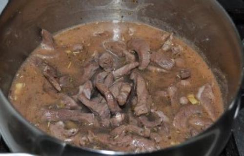 Сердце говяжье с грибами. Салат с сердцем и грибами 04 Сердце говяжье с грибами. Салат с сердцем и грибами 04