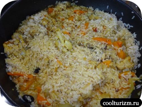 Плов из курицы в воке. Домашний плов из курицы в сковородке-вок