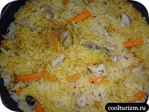 Плов из курицы в воке. Домашний плов из курицы в сковородке-вок