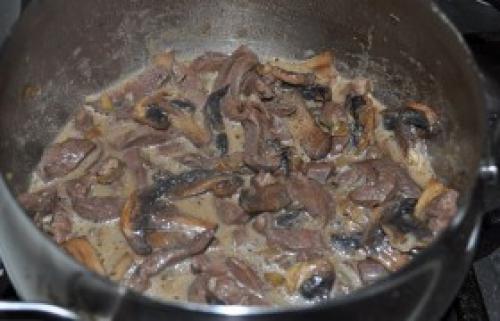 Сердце говяжье с грибами. Салат с сердцем и грибами 05 Сердце говяжье с грибами. Салат с сердцем и грибами 05