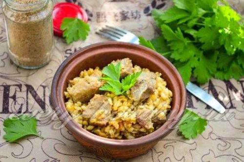 Булгур с овощами и мясом в мультиварке. Булгур со свининой в мультиварке, рецепт 11