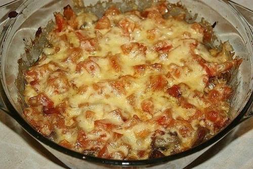 Куриная печень с помидорами и сыром. Куриная печень в духовке с сыром и помидорами. Любимый рецепт