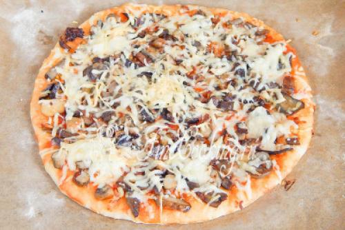 Пицца с грибами сушеными. Пошаговый рецепт пиццы с грибами и колбасой 14 Пицца с грибами сушеными. Пошаговый рецепт пиццы с грибами и колбасой 14