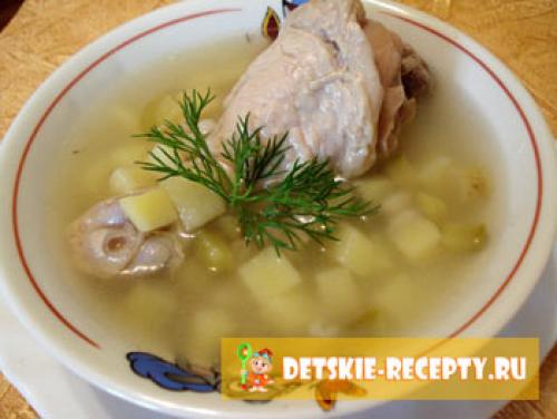 Детский суп с перловкой. Рассольник с курицей и перловкой
