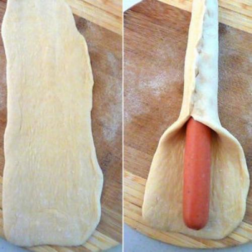 Улитка с сыром и сосисками. 02